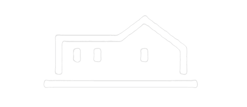 outline of house in white